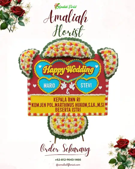 Papan Bunga Pernikahan Kairagi Weru